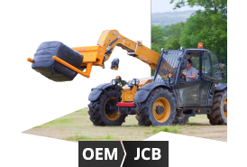 Bildet av en traktor som viser at det finnes originale reservedeler til maskiner fra Ford/New Holland, John Deere og Case IH